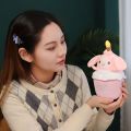 New Sanrio Happy Kawaii LED Cinnamon Roll Kuromi Melody Cartoon Filled Animal Plush Pendant Doll Creative Cute Cake Singing Toy Children's Birthday Gift. 