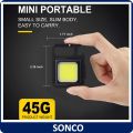 lampu suluh Multifunctional USB Rechargeable COB Chargeable Flashlight Work Lamp Mini Keychain LED Light. 