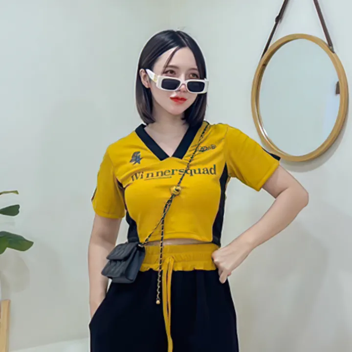 Womens%20100%25%20Cotton%20Korean%20Jerseyl%20Sports%20Casual%20Spice%20Girls%20Tight%20V-neck%20Tops%20Fashion%20T-shirt%20Tees%20-%20Image%209