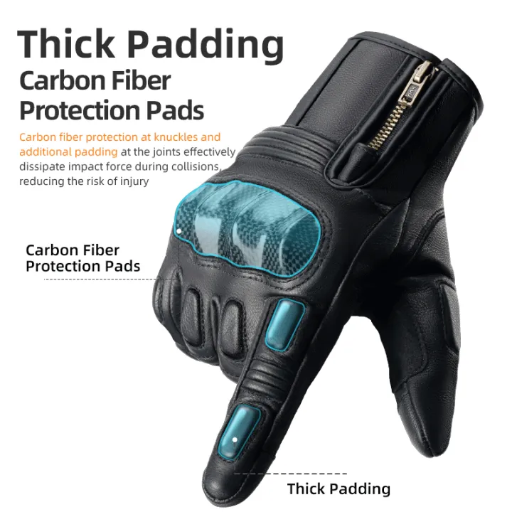 ROCKBROS%20Motorcycle%20Gloves%20Goat%20Leather%20Thick%20Padding%20Soft%20Sensitive%20Touchscreen%20Cycling%20Gloves%20-%20Image%205