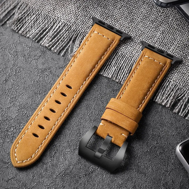 Iwatch series 3 leather strap best sale