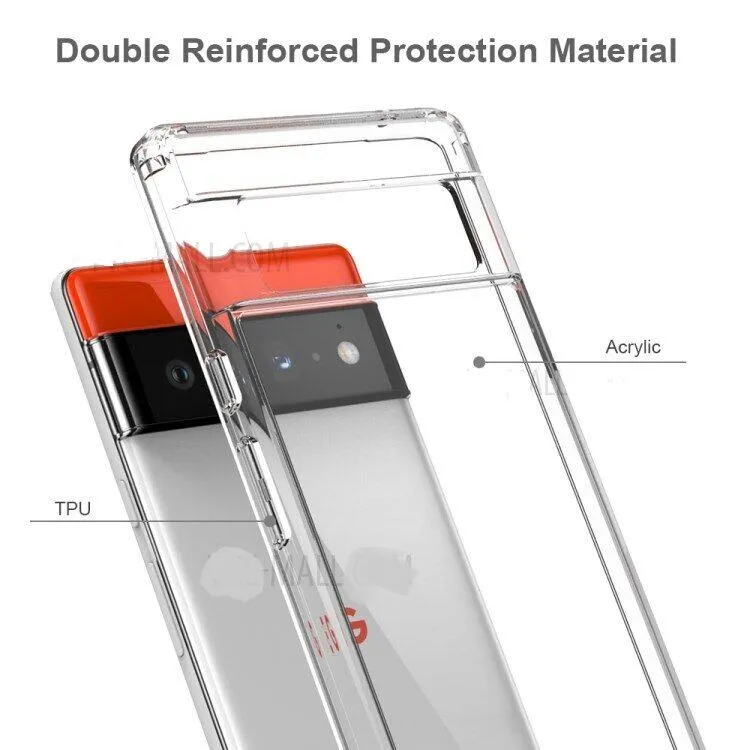 REY - Pack 3X Cover in Gel TPU Trasparente per Google Pixel 4, Ultra