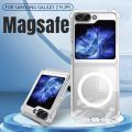 For Samsung Galaxy Z Flip 6 5 Case Magsafe Wireless Charging Adsorb Cover Transparent Clear TPU+PC Shockproof for Samsung Galaxy Z Flip6 Flip5 Back Cover Phone cases. 
