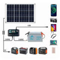 Solar Panel 12V with Battery Charger Usb 100W Polycrystalline Solar Panel System Full Set DC 12-18V Double Usb With 10-100A PWM Controller Solar Cells Monocrystalline for Car Yacht RV Boat Moblie Phone Battery Charger. 