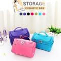 Portable Makeup Highquality Bag Cosmetic Make Up Case Storage Box Travel Pouch Organizer - Rose Red. 
