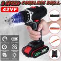 42V Cordless New Rechargeable Impact Driver Drill Screwdriver Torque Kit -. 