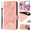 lthmy for Huawei Nova X9A Leather Flip Cover Phone Case with Rose Flower Embossing Magnetic Leather Wallet Cellphone Case. 