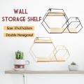 Modern Iron HOT SELL New Stand Mount Wall Hang Shelf Receiving Frame Holder Home Decoration - golden. 