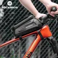 ROCKBROS Hard Shell Upper Tube Bag Large Open Flap And 1.5L Capacity Storage Pocket Phone Holder For Models Up To 6.5 Inches Front Bag Bike Accessories. 