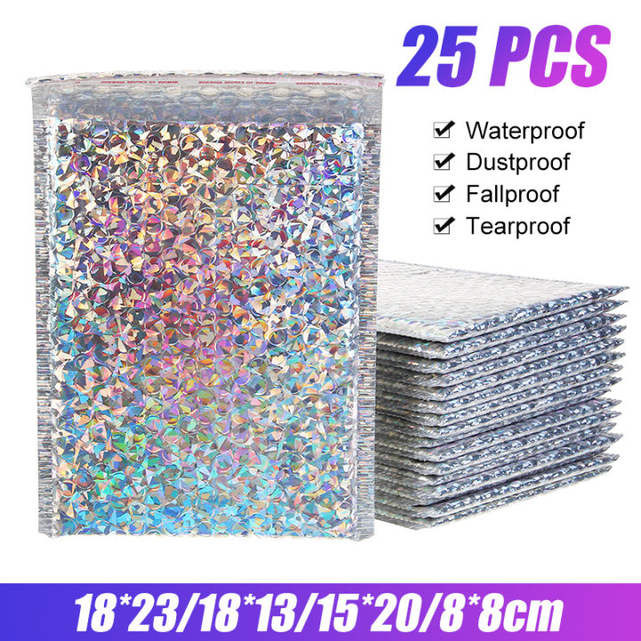 25pcs%20Bubble%20Envelope%20Foam%20Foil%20Shipping%20Mailing%20Bag%20Seal%20Package%20Waterproof%20-%208x8cm%20-%20Image%202