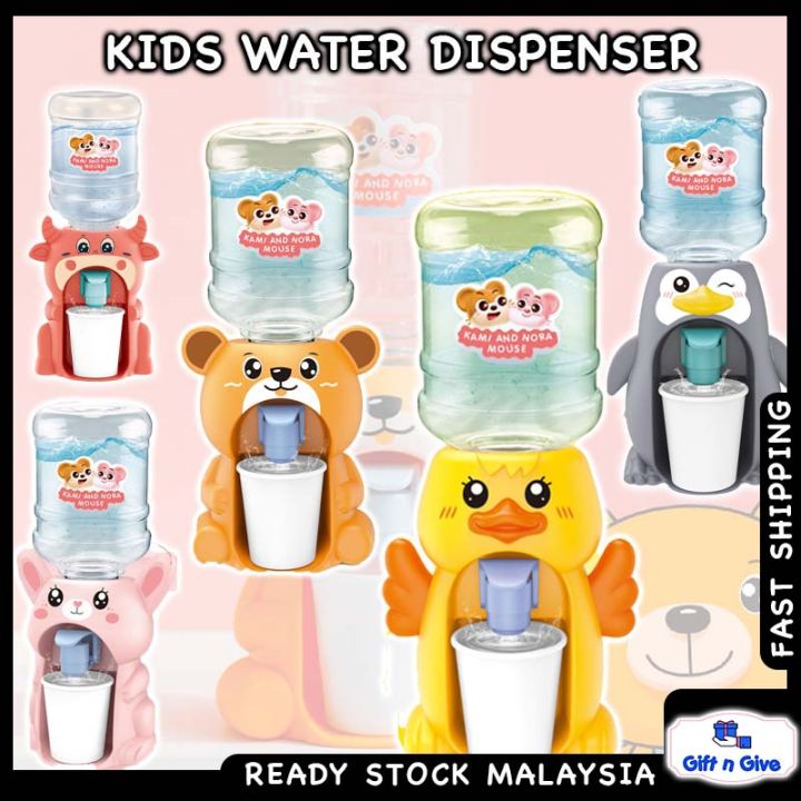 Pretend Play Bear Duck Rabbit Frog Water Dispenser hine Drinking Fountain Kitchen Educational Toy for Boys Girls Kids