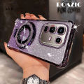 xprmy for infinix Note 50S 5G Luxury Glitter Bling Bracket Plating Case Gradient Four Corner Anti-drop Soft Silicone TPU Phone Cover Shell.