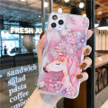 Y20 Y20S Y20i VIVO Y12S Y11S V2026 Y12A V2027 V2029 V2032 Y21 Y21S Y33S Y33t Y15S Y15A Cute Unicorn Pattern Liquid Dynamic Quicand Soft Rubber Phone Case For Girls. 