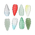 St.kunkka 10-30pcs 10x23mm Exquisite Transparent Leaf Pendant Beads Glass Pendant For DIY Necklace Bracelet Making.