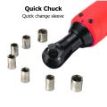 Cordless 3/8'' New 12V 45N.m Rechargeable Ratchet 90° Right Angle Wrench Set Portable-RED2 -. 