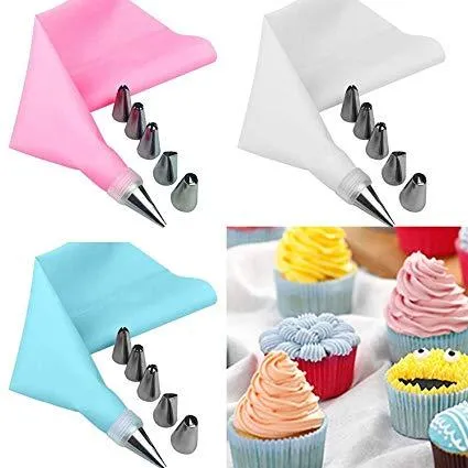 Big Pastry Tips For Cupcakes 14Pcs Large Piping Tips Set - Stainless Steel Icing Nozzles With Pastry Bag For Cake Decorating Baking Decoration Tools 12 thumbnail image
