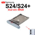 1Pcs For Samsung Galaxy S24 Ultra Plus S24+ Single Sim Tray / Dual SIM Card Slot Holder Replacement Parts. 