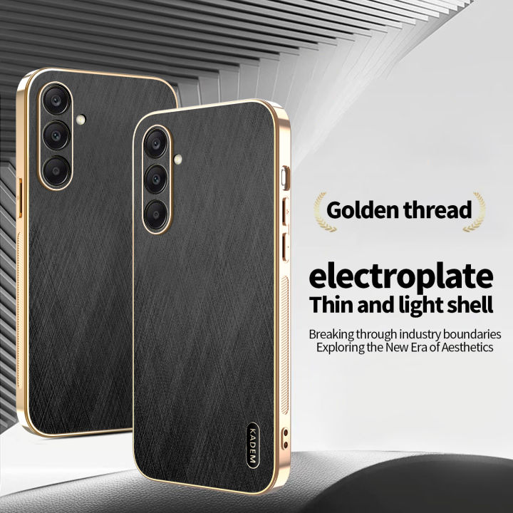 tzmar%20for%20Samsung%20Galaxy%20A56%205G%20Silk%20Pattern%20Luxury%20Electroplated%20Gold%20Phone%20Case%20Shockproof%20Protection%20Back%20Hard%20Cover%20-%20Image%203