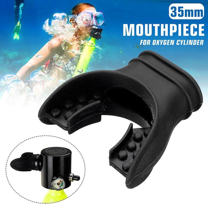 Black Mouthpiece HOT SELL For Portable Oxygen Cylinder Scuba Diving Equipment Air Tank -