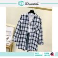 Dreamtale Women Checkers Casual Shirt Button Long Sleeve Blouse Top WCO088. 