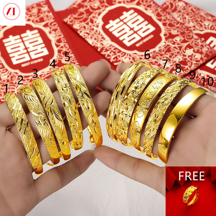 XT Jewellery Korea Woman Bracelet 916 Original Gold Plated Push-pull Wedding