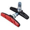 2x Mountain New MTB Bicycle Bike Abrasive Rubber V-Brake Shoes Pads Holder Durablev Red - gules. 