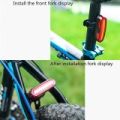 5 modes COB LED Universal Serial Bus Rechargeable Bicycle Bike Cycling Front Rear Tail Light Lamp Red/Blue - Red blue light. 