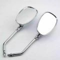 1 Pair 10MM Retro Style Universal Rearview Mirror for Motorcycle E-Bike ATV Galvanized Silvery Rear View Mirror Side Mirror. 