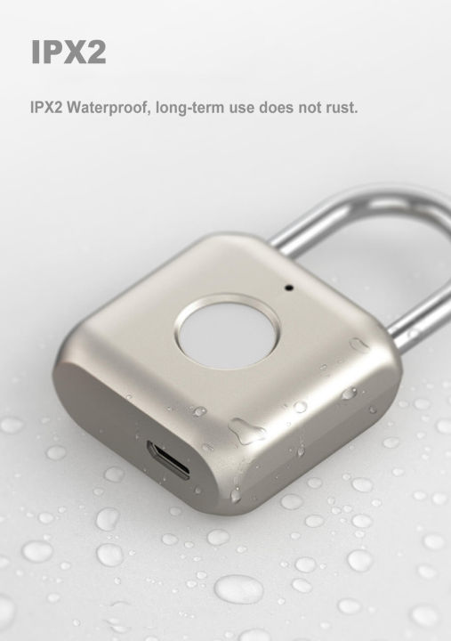Youdian Waterproof Best Smart Tools DIY Fingerprint Padlock Door Lock ...