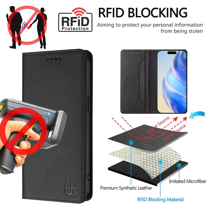 lthmy%20for%20OnePlus%2013%20cover%20leather%20wallet%20flip%20cover%20with%20card%20holder%20kickstand%20magnetic%20closure%20phone%20case%20-%20Image%205