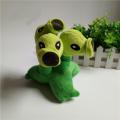 15cm Plants Vs Zombies Figures Doll Three head PeaShooter Plush Peashooter Stuffed Toys. 