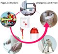 Retekess TH103 Caregiver Pager System,Wireless Strobe Siren,3-Level Volume Control,Pull Rope Waterproof Call Button for Home Safety,Seniors,Elderly. 