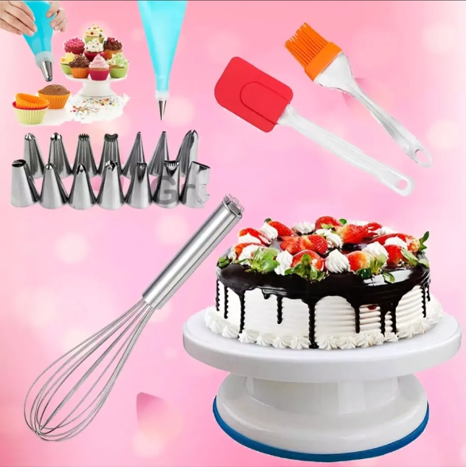 Cake decoration tools Combo Set/1x trun table 1x Hand-Held Egg