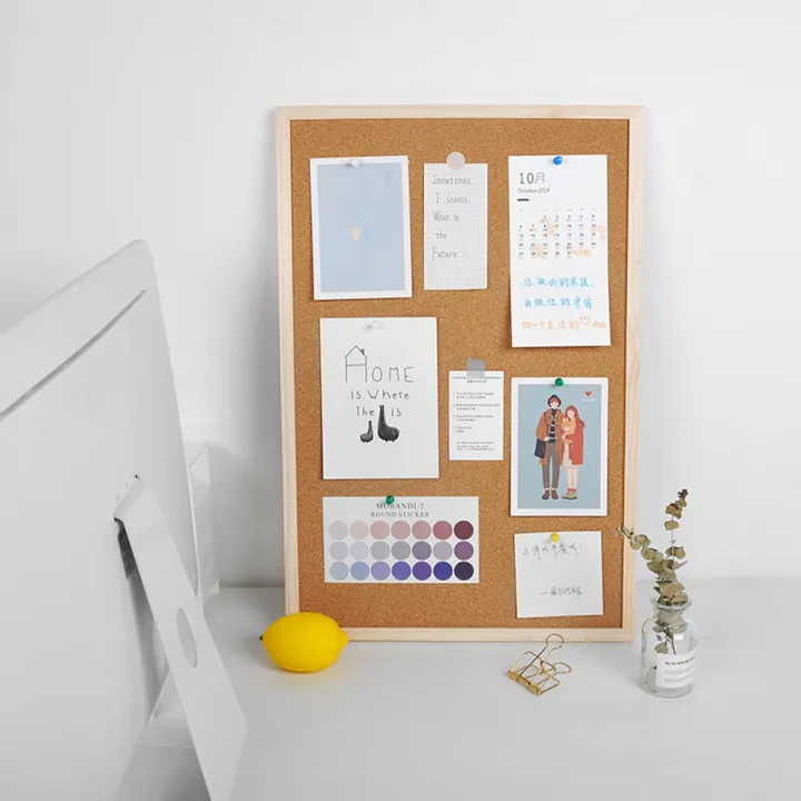 Pinboard Lettering Large Cork Board Pins Corkboard Pinboard Notice Large Memo Photos Wooden ...