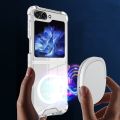 For Samsung Galaxy Z Flip 6 5 Case Magsafe Wireless Charging Adsorb Cover Transparent Clear TPU+PC Shockproof for Samsung Galaxy Z Flip6 Flip5 Back Cover Phone cases. 