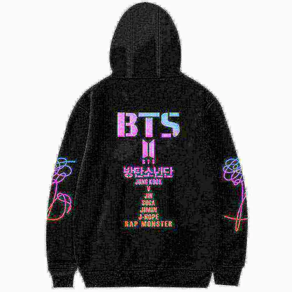 Unisex BTS Bangtan Boys Hooded Sweatshirt Casual Long Sleeves
