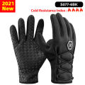 ROCKBROS Touch Screen Bike Gloves Winter Thermal Windproof Warm Full Finger Cycling Glove Anti-slip Bicycle Gloves For Men Women. 