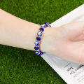 Turkish Bracelets Blue Evil Eye Bead Men Women Handmade Female Charm Bracelet Elastic Couple Lucky Jewelry. 