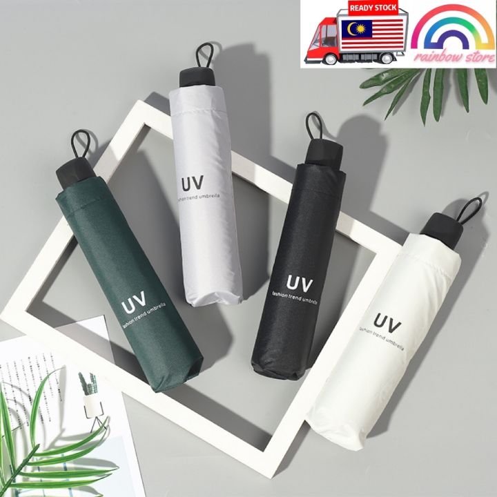 Ready StockManual Uv Super Prevent Sun Folding Umbrella
