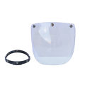 Motorcycle Anti-UV Anti-Scratch Helmets Lens Retro Bubble Visor Wind Shield Lens Un-iversal for Standard 3-Snap Open Face Helmets. 