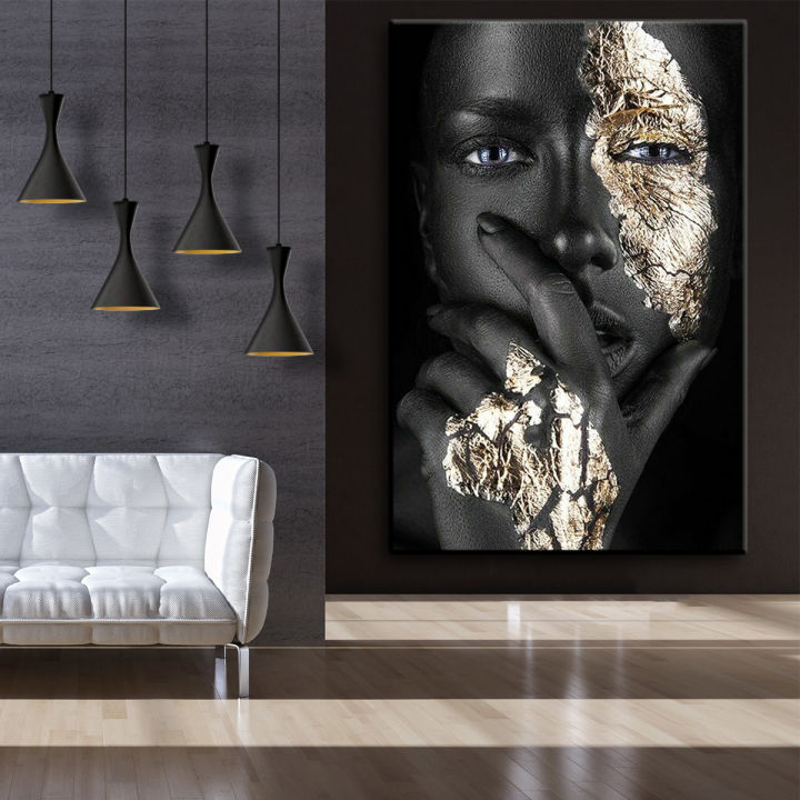CM-40x60%20Frameless%20Wall%20Decoration%20Black%20Gold%20Woman%20Canvas%20African%20Art%20Best%20Selling%20Oil%20Painting%20Print%20Pictures%20-%20Image%203
