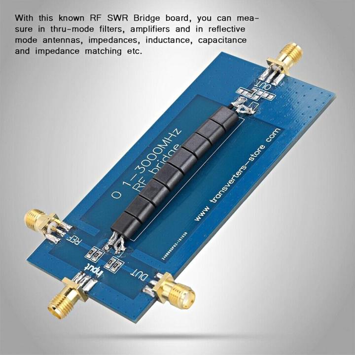 RF SWR-reflectiebrug – 0,1-3000 MHz, PCB, Voor VHF/UHF, VSWR- En Retourverliesmeting, SMA-connector
