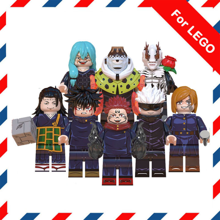 Jujutsu Kaisen Minifigures Anime Role Itadori Yuji Gojo Satoru Fushiguro Megumi Mahito Building Blocks Toys For Lego