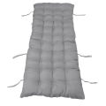 50INCH Deck Chair Cushion Garden Bench High Back Chaise Lounger Rocking Pad-Grey. 