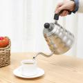 1.2L Stainless New Steel Tea Coffee Drip Pot Hot Water Kettle Teapot With Resin Hand -. 