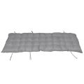 50INCH Deck Chair Cushion Garden Bench High Back Chaise Lounger Rocking Pad-Grey. 