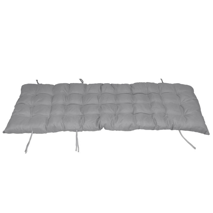 50INCH%20Deck%20Chair%20Cushion%20Garden%20Bench%20High%20Back%20Chaise%20Lounger%20Rocking%20Pad-Grey%20-%20Image%207