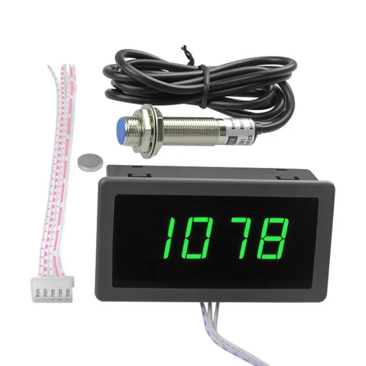 【Trending】 Digital Tachometer RPM Gauge Speed Meter With Hall Proximity ...