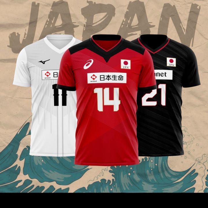Japan National Volleyball Team Jersey Ran Takahashi Nishida Yuji Ishikawa Yuki Casual Oversized Women Men Tshirt