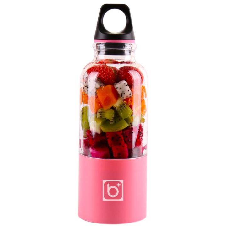500ml Portable Best Juicer Cup USB Rechargeable Electric Juicer Automatic Bingo Vegetables Fruit Juice Maker Cup - Pink one size fits all